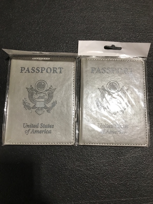 Photo 1 of LOT OF 2 LEATHER PASSPORT CASE PROTECTOR. 