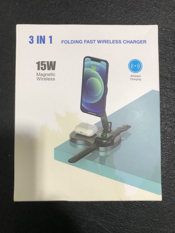 Photo 1 of 3-IN-1 FOLDING FAST WIRELESS CHARGER. 15W.