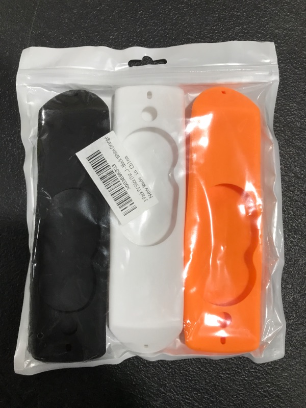 Photo 2 of 3 Pack TV Stick (1st Gen) Silicone Remote Cover Case - HJYuan Protective Case Cover Sleeve Skin for TV Stick(2017 Edition) (2nd Gen) /TV Stick (1st Gen) Remote Control - Black White Orange