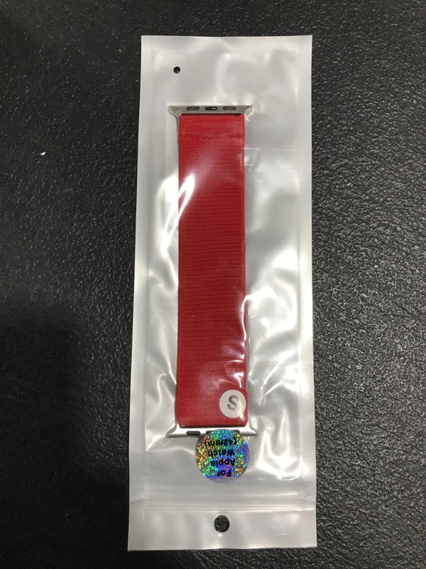 Photo 1 of BMBEAR Stretchy Strap Loop Compatible with Apple Watch Band 38mm 40mm iWatch Series 5/4/3/2/1 RED. 