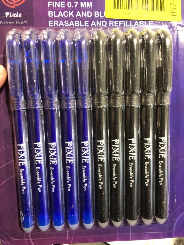 Photo 2 of Erasable Gel Ink Blue/Black ballpoint Pen - PIXIE - GOLD Class - Classic - 10 Pens - NOT FOR PROFIT