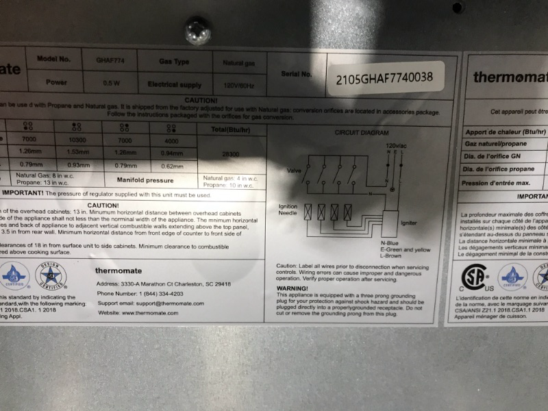 Photo 3 of 30 Inch Gas Stove Cooktop, Thermomate Built InGas Rangetop with 4 High Efficiency SABAF Burners, NG/LPG Convertible 304 Stainless Steel Gas Hob with F
