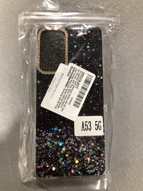 Photo 2 of Samsung Galaxy A33 5G Case for Women with Ring Stand Luxury Fashion Love Design Samsung Galaxy A33 5G Sparkle Cute Girly Cases Glitter Samsung A33 5G Pretty Butterfly Cover Black