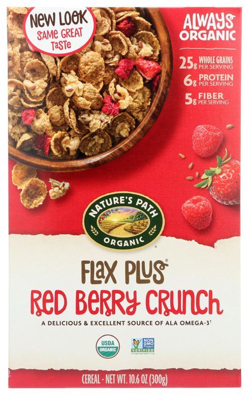 Photo 1 of 3 Boxes- Natures Path Red Berry Flax Cereal, Organic, 10.6 Oz