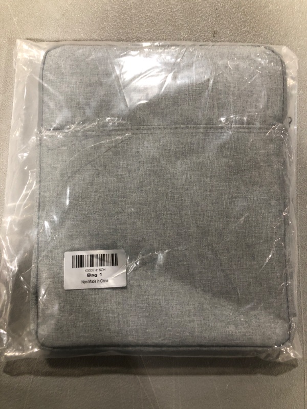 Photo 1 of Tablet Sleeve Case 9-11 Inch Tablet Bag Carrying Case with Storage Pockets Fits iPad 9/8/7th Gen 10.2, 10.5 iPad Pro Air , 9.7 iPad Tab A 10.1, Samsung Tab S3 , Water-Proof Tablet Sleeve Bag, Gray 