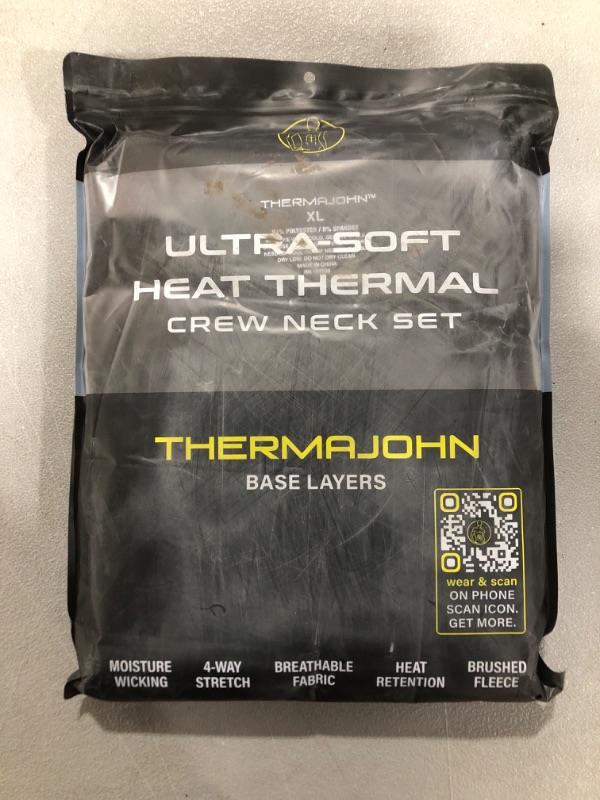 Photo 2 of [Size XL] Thermajohn Long Johns Thermal Underwear for Men Fleece Lined Base Layer Set for Cold Weather X-Large Black