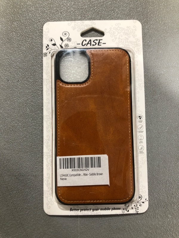 Photo 2 of iPhone 14 Plus Case, Business Classic Leather Soft Back Cover Anti-Scratch Shockproof Protective Phone Cases for iPhone 14 Plus 6.7 inch 2022 - Saddle Brown