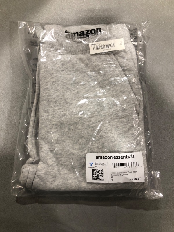 Photo 2 of [Size Boys XL] Amazon Essentials Boys and Toddlers' Fleece Jogger Sweatpants, Multipacks 1 Grey Heather X-Large