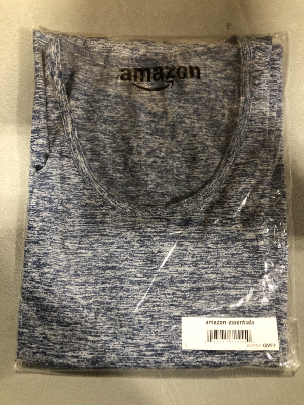 Photo 2 of [Size S] Amazon Essentials Men's Tech Stretch Tank T-Shirt Small Dark Blue, Space Dye