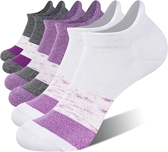 Photo 1 of [Size M] CelerSport 6 Pack Women's Ankle Running Socks Low Cut Athletic Sports Socks