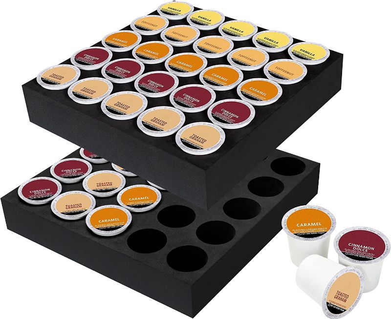 Photo 1 of MyLifeUNIT K Cup Organizer, 2 Pack 25 Slots Coffee Pod Holder for Drawer and Countertop 