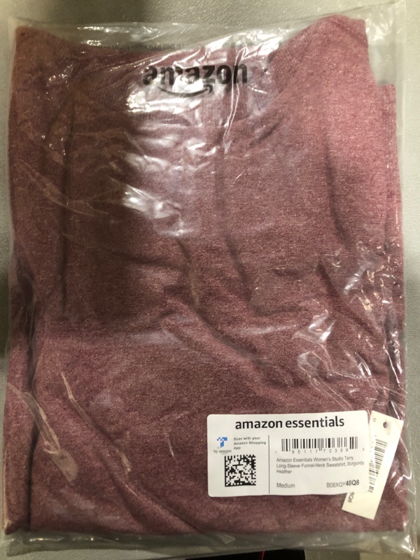 Photo 2 of [Size M] Amazon Essentials Women's Studio Terry Long-Sleeve Funnel Neck Sweatshirt
