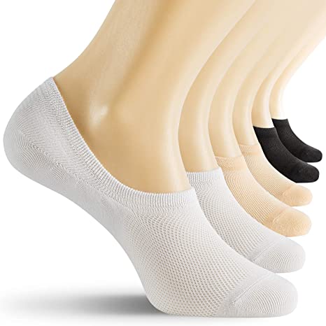 Photo 1 of [Size S] CELERSPORT 6 Pairs No Show Socks for Women Non Slip Low Cut Flat Liner Socks 