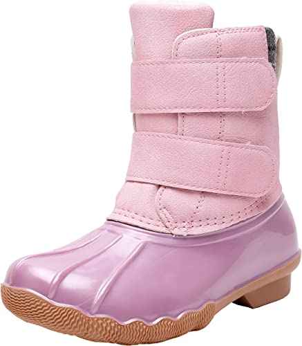 Photo 1 of [Size 2] Ahannie Kids Boys Girls Winter Duck Boot, Youth Outdoor Two Tone Fashion Waterproof Rain Boot