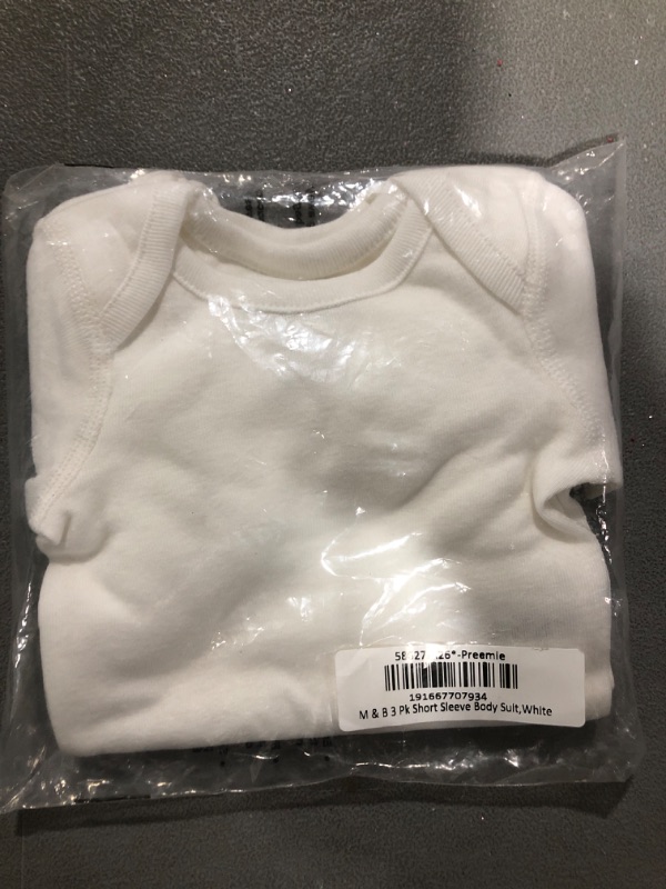 Photo 2 of [Pack of 3 Preemie] Moon and Back by Hanna Andersson Unisex Babies' Organic Cotton Short-Sleeve Bodysuit, White