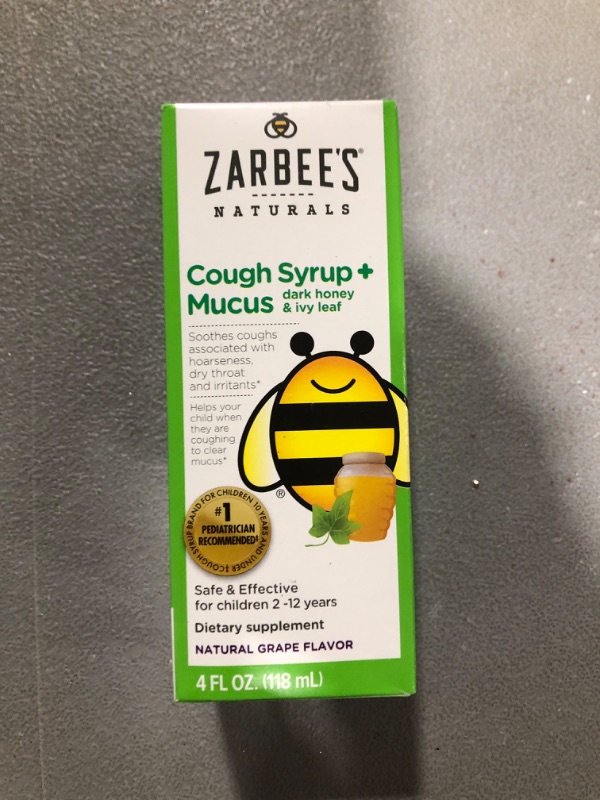 Photo 2 of Zarbees Grape Flavor Mucus Relief Cough Syrup, 4 Fluid Ounce