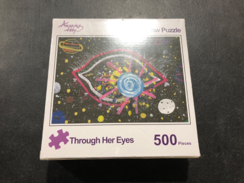 Photo 2 of Amazing Abby - Through Her Eyes - 500-Piece Jigsaw Puzzle, Difficult Puzzle for Adults, Fun Puzzle for Family, Space and Planet Theme, Full-Color Real-Size Poster Included