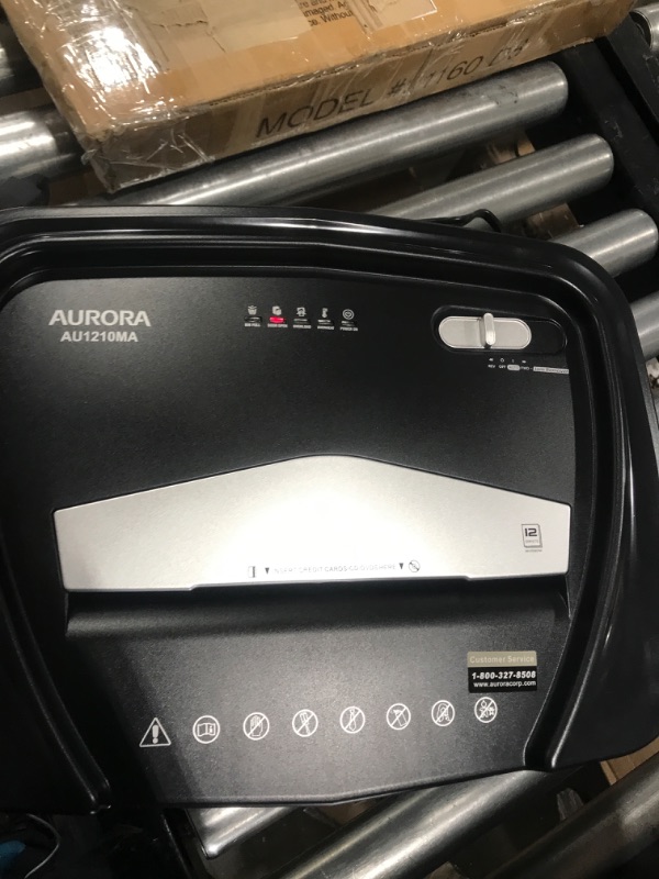 Photo 2 of Aurora AU1210MA Professional Grade High Security 12-Sheet Micro-Cut Paper/ CD and Credit Card/ 60 Minutes Continuous Run Time Shredder