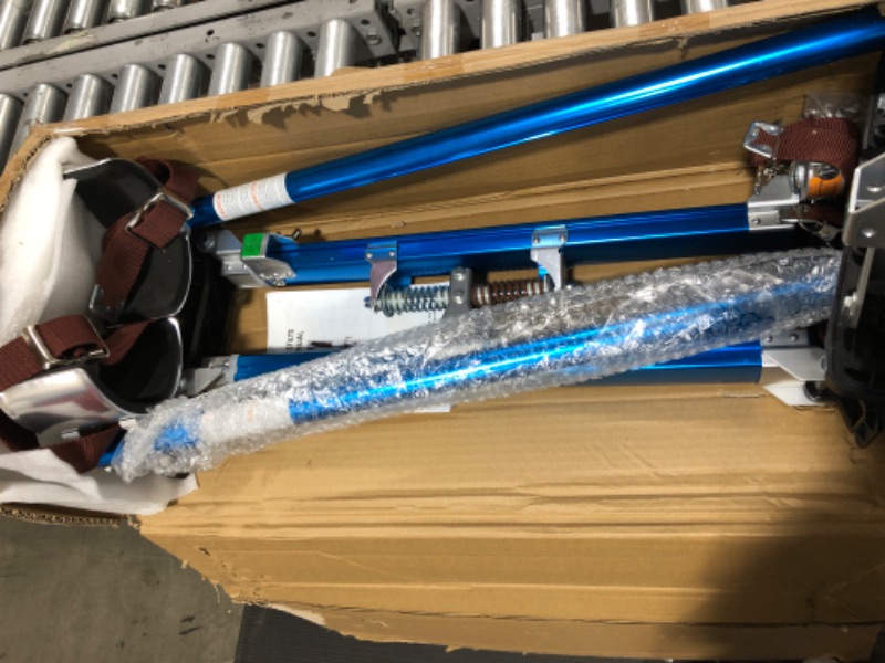 Photo 1 of 24 inch -40 inch Professional Grade Adjustable Drywall Stilts Taping Paint Stilt Aluminum Tool Stilt for Painting Painter Taping Blue
