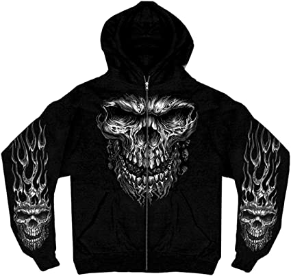 Photo 1 of Hot Leathers Men's Shredder Skull Hooded Sweatshirt
