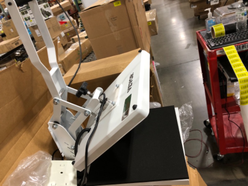Photo 1 of VEVOR Heat Press, 15x15 Heat Press Machine, Fast Heating, High Pressure Heat Press Machine for T-Shirt, Power Digital Industrial Sublimation Printer for Heat Transfer Vinyl, Easy to Use, White Heat Press Machine 15x15