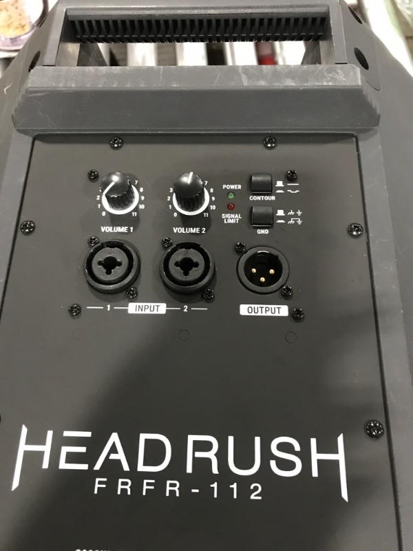 Photo 5 of Parts only----HeadRush FRFR-112 | Active 2000-Watt Full-Range, Flat-Response 12-in/2-Way Cabinet for Guitar Multi FX and Amp Modelling Processors **UNABLE TO TEST CABLES NOT INCLUDED**
