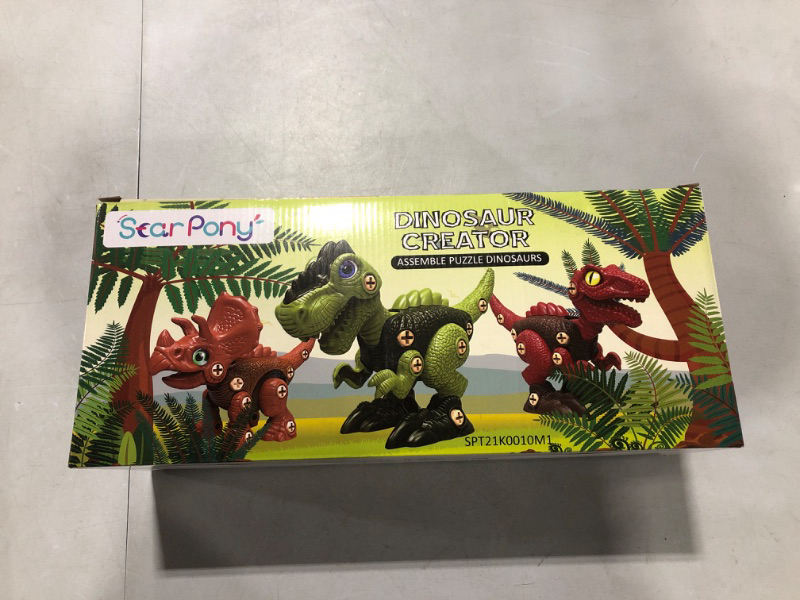 Photo 2 of 3 Pcs Take Apart Dinosaur Toys for 3 4 5 6 7 Year Old Boys Birthday Gifts with Dinosaur Eggs, Kids STEM Toys Dinosaur Toys for Kids 3-5 5-7 with Electric Drill