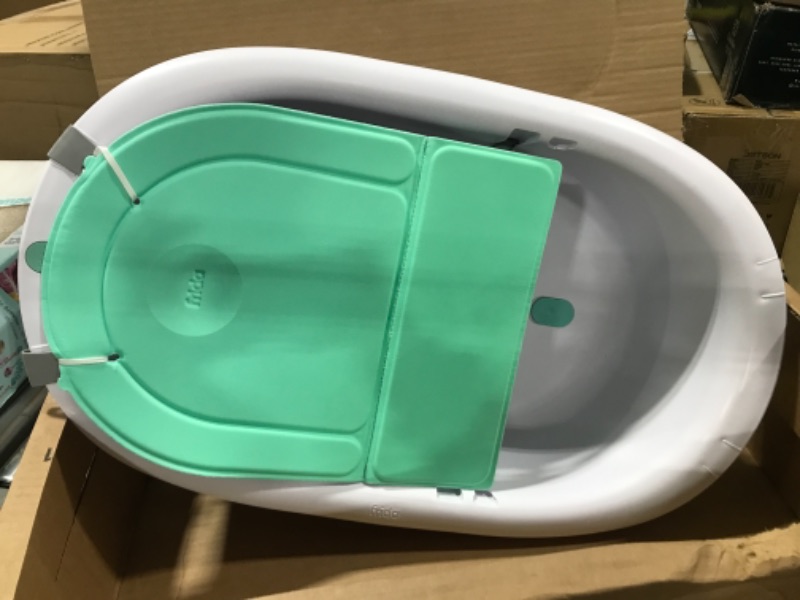 Photo 2 of 4-in-1 Grow-with-Me Bath Tub by Frida Baby Transforms Infant Bathtub to Toddler Bath Seat with Backrest for Assisted Sitting in Tub