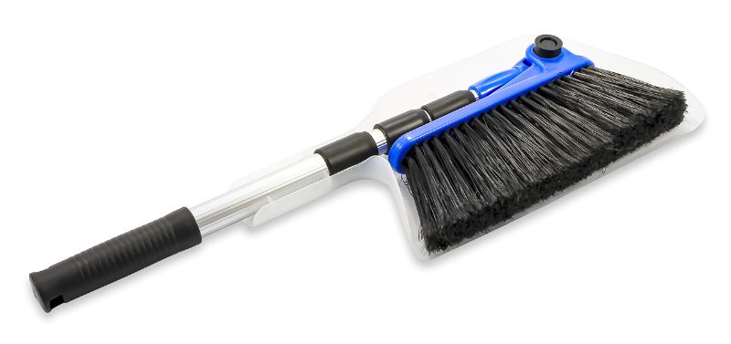 Photo 1 of Camco Broom and Dustpan for RVs, Adjustable from 24 to 52 Inches (43623-A) Broom with Dust Pan