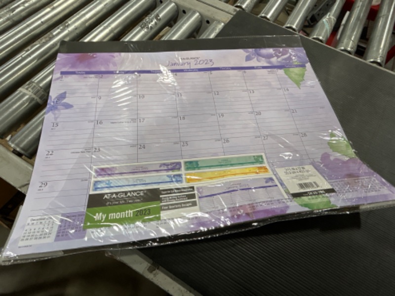 Photo 2 of AT-A-GLANCE 2023 Monthly Desk Calendar, Desk Pad, 21-3/4" x 17", Standard, Beautiful Day (SK38-704) Beautiful Day 2023 New Edition