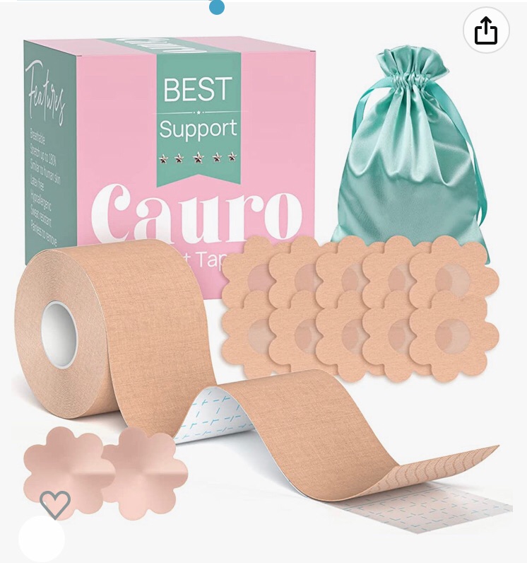 Photo 2 of CAURO Boob Tape for Contour Lift & Fashion, Boobytape Bra Alternative of Breasts, Body Tape for Large Breasts & Push up in All Fabric Dress Types, Waterproof Sweat-proof Invisible Under Clothing