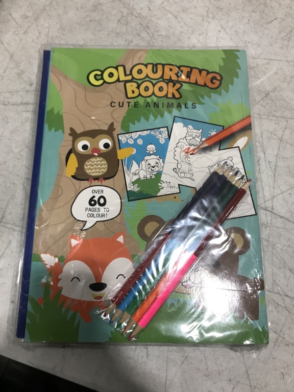 Photo 2 of keboom Coloring Book for Boys,120 Coloring Pages with Animal and Space,5 Colored Pencils for Drawing Painting,Big School Activity Drawing Book for Kids Aged 3-12 Birthday Gifts Goodie Bags Stuffer Space Adventure