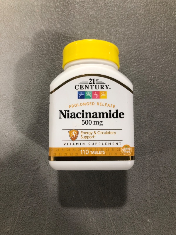 Photo 1 of 21st Century Niacinamide 500 mg Prolonged Release Tablets, 110-Count