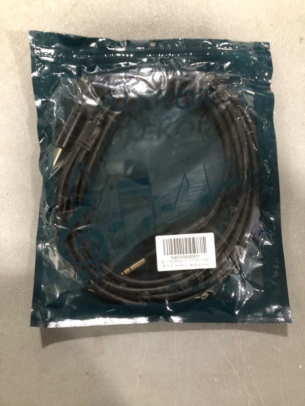 Photo 2 of ALEKOR Insert Cable, 1/4 Inch TRS Stereo Male to Dual 1/4 Inch TS Mono Male Y-Splitter Stereo Breakout Cable - 10 Foot 10.0 Feet