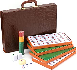 Photo 1 of  Chinese Mahjong Set X-Large 144 Numbered Melamine 1.5" Large Size Tile with Carrying Travel Case, English Manual, Pro Complete Mahjong Game Set, (Majiang, Mah-Jongg, Maj Jongg, Ma Jong)
