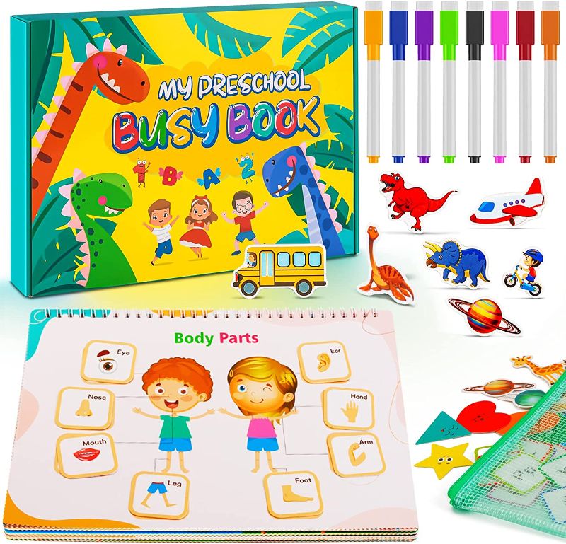 Photo 1 of Activity Books for Kids Ages 3-5: 32 Themes Preschool Busy Book, Toddler Learning Book, Montessori Activity Binder for 6 7 8 Years Old, Autism Learning Materials Educational Toys Gifts for Boy Girl
