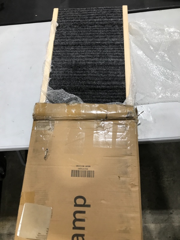 Photo 1 of Mepvol Dog Ramp,Stable Wooden Pet Ramp for All Small and Older Animals,43.5" Long Ramps with 8 Steps,Adjustable from 14" to 26", Folding Pet Ramps Great for High Bed Couch and Cars