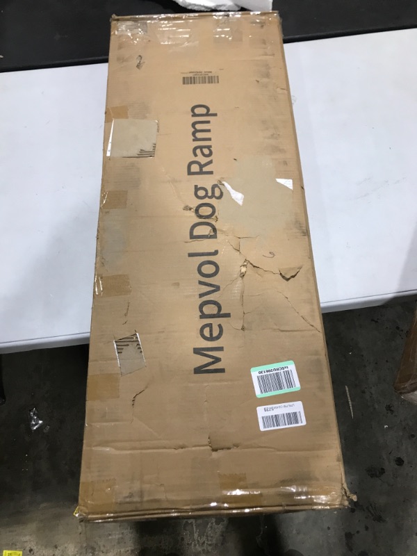 Photo 1 of Mepvol Dog Ramp,Stable Wooden Pet Ramp for All Small and Older Animals,43.5" Long Ramps with 8 Steps,Adjustable from 14" to 26", Folding Pet Ramps Great for High Bed Couch and Cars