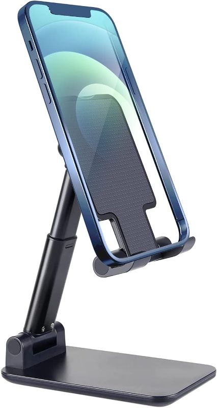 Photo 1 of Cell Phone Stand, Height Adjustable Fully Foldable Desktop Phone Holder Compatible with Phone 12 11 Pro Xs Xs Max Xr X 8