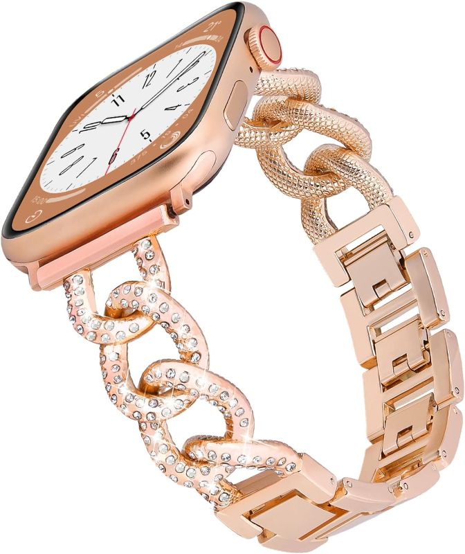 Photo 1 of Bling Bracelet Compatible  Apple Watch Band 41mm/40mm/38mm Watch Strap Replacement for iWatch Series 6/5/4/3/2/1 