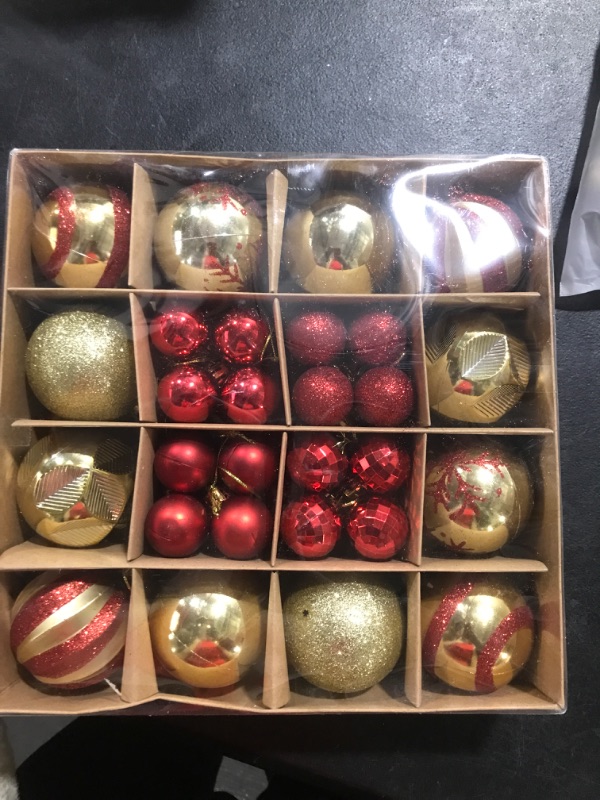 Photo 2 of 44Pcs Gold Christmas Ball Ornaments, 