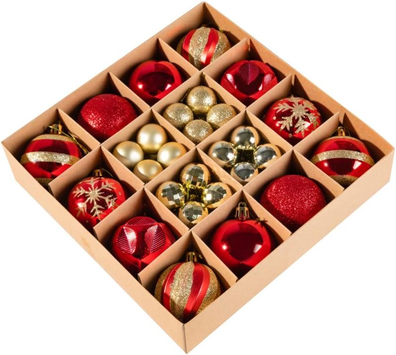 Photo 1 of 44Pcs Gold Christmas Ball Ornaments, 