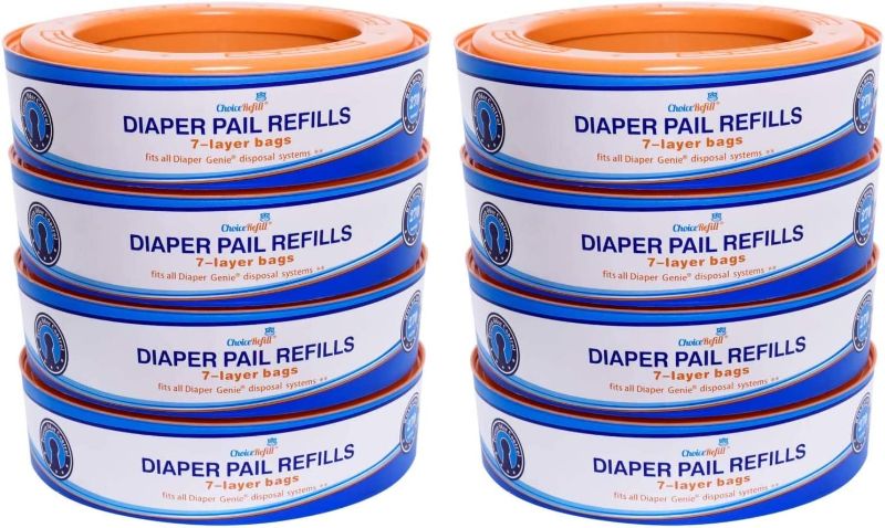 Photo 1 of ChoiceRefill Compatible with Diaper Genie Pails, 8-Pack,