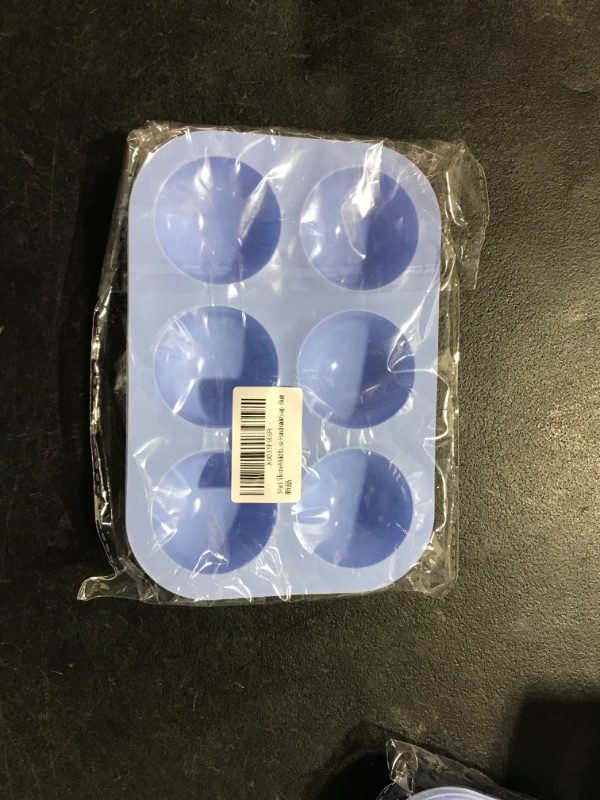 Photo 2 of 3 Pack Silicone Mold for Hot Chocolate Bomb,Half Sphere Baking Mold for Making Chocolate , Cake, Jelly, Dome Mousse ,Handmade Soap (Blue)