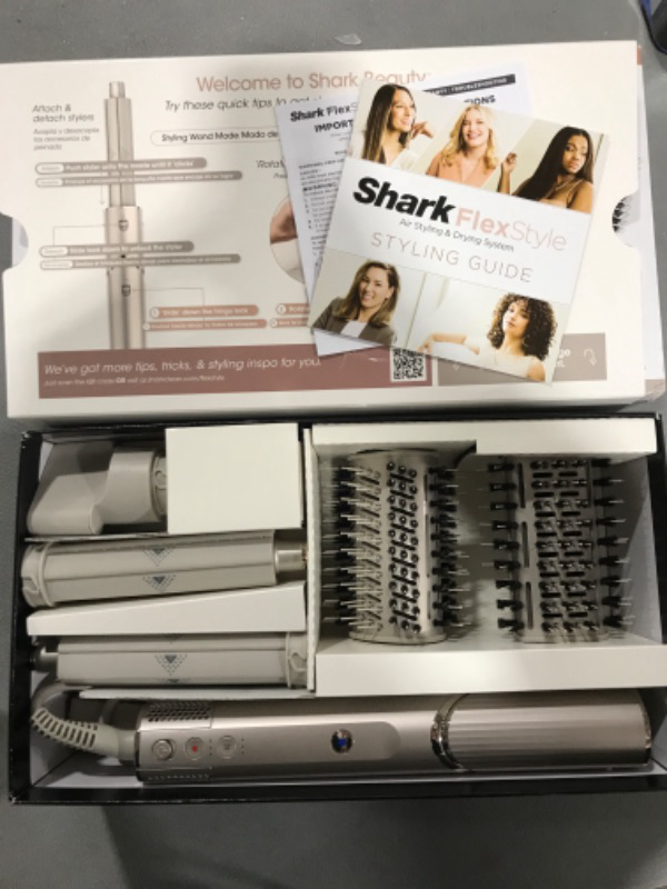 Photo 2 of Shark HD430 FlexStyle Air Styling & Drying System, Powerful Hair Blow Dryer & Multi-Styler with Auto-Wrap Curlers, Paddle Brush, Oval Brush, Concentrator Attachment, Stone For Straight & Wavy Hair Stone