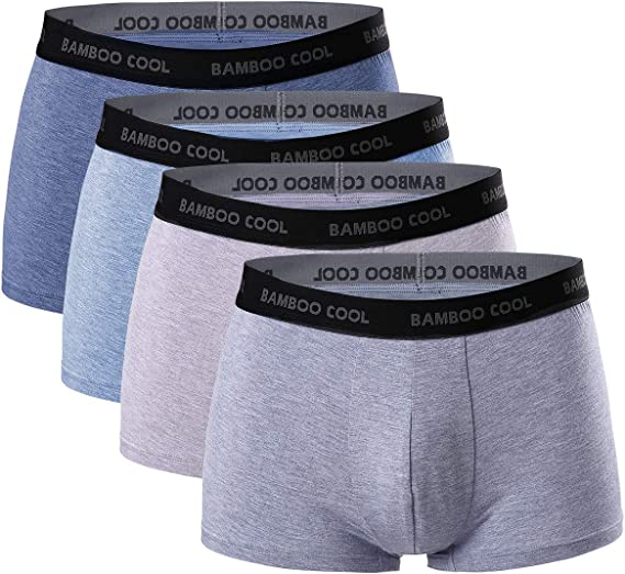 Photo 1 of BAMBOO COOL Men’s Underwear boxer briefs Soft Comfortable Bamboo Viscose Underwear Trunks (4 Pack)
