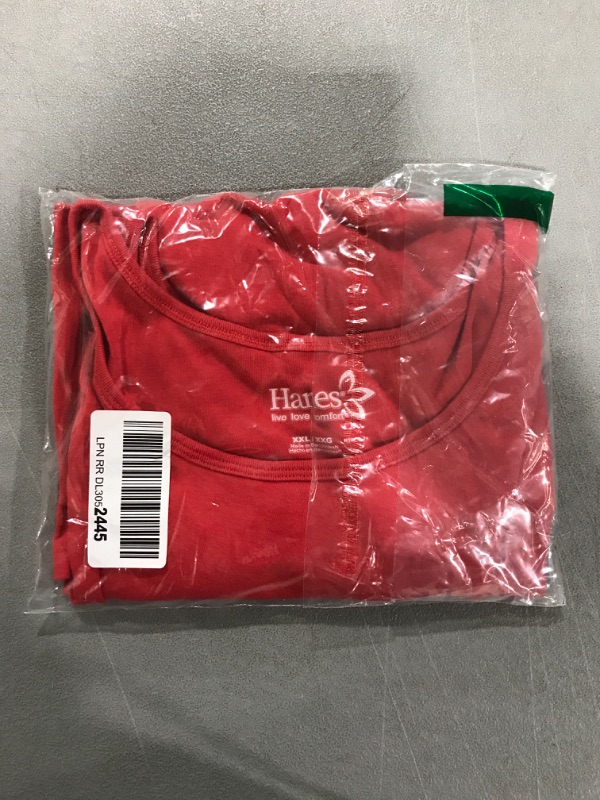 Photo 2 of [Size XXL] Women's Hanes Ribbed Tank Top- Red