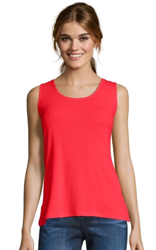 Photo 1 of [Size XXL] Women's Hanes Ribbed Tank Top- Red