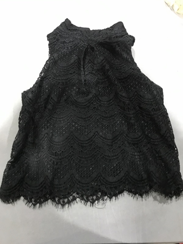 Photo 1 of [Size M] Haute Mondo Lace Sleeveless Top- Black
