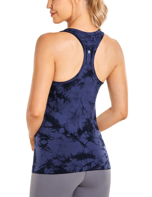 Photo 1 of [Size L] CRZ Yoga Racer Back Tank Top- Blue Tye Die